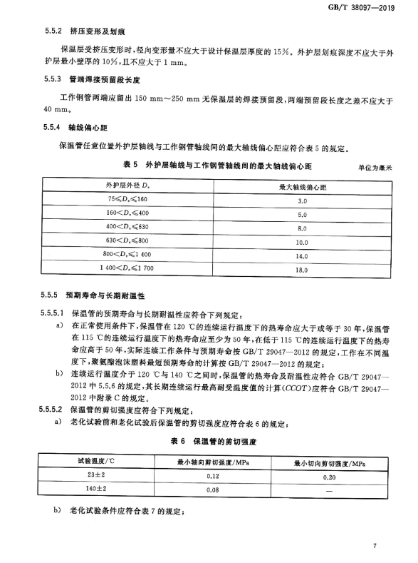 2020年9月1日起实施！城镇供热 玻璃纤维增强塑料外护层聚氨酯泡沫塑料预制直埋保温管及管件 GB/T 38097-2019(图9)