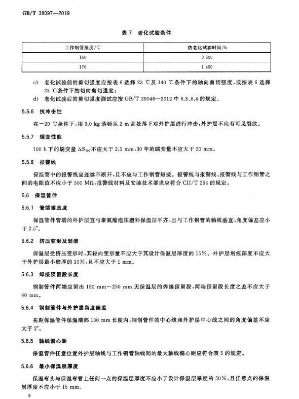 2020年9月1日起实施！城镇供热 玻璃纤维增强塑料外护层聚氨酯泡沫塑料预制直埋保温管及管件 GB/T 38097-2019(图10)